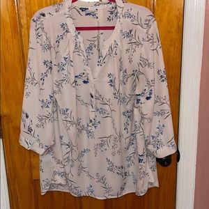 Violet and Claire Blush Floral Patterned Blouse